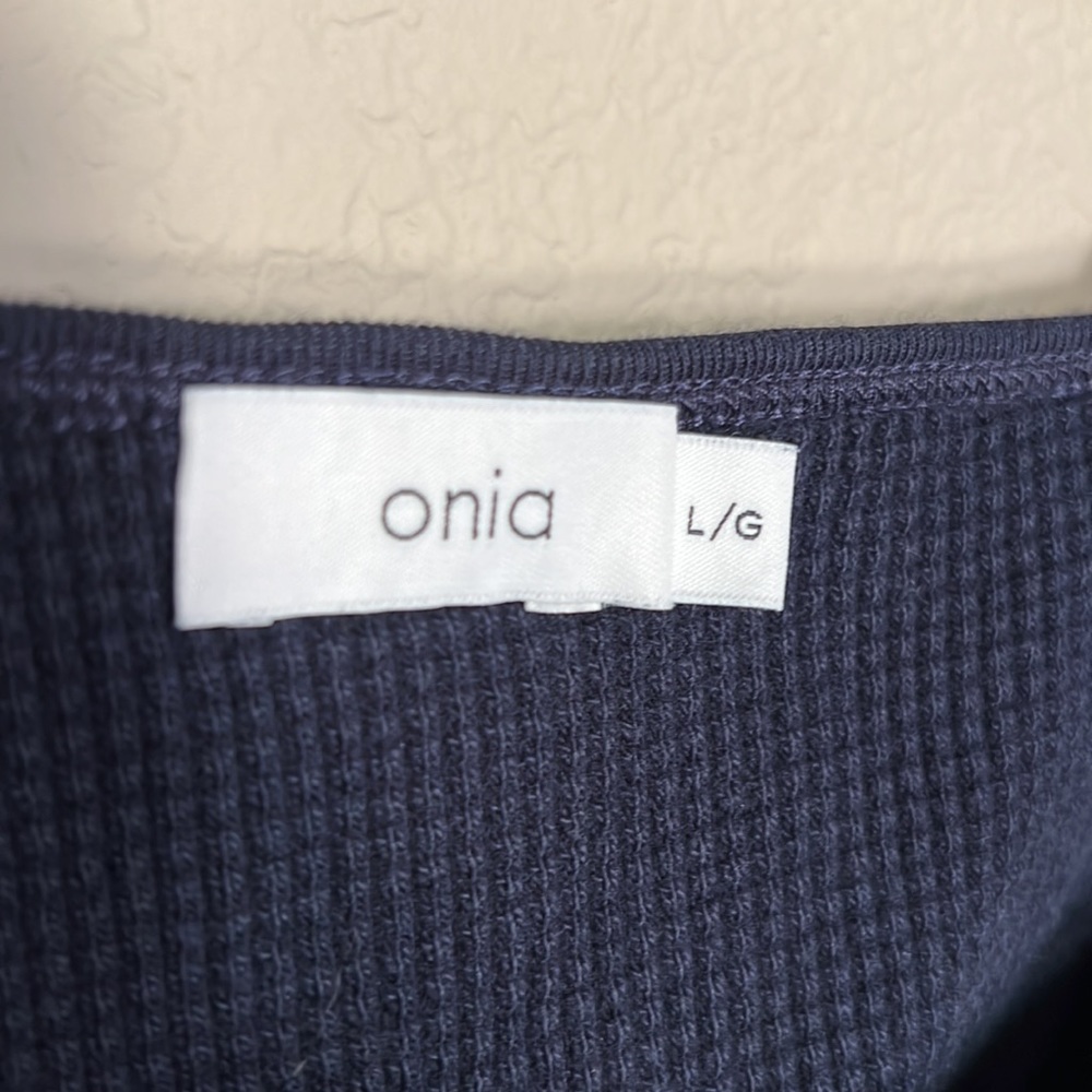 Onia By ANTHROPOLOGIE | Waffle Knit Bralette Women’s Dark Navy Blue - Picture 6 of 9